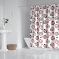 thumbnail image 2 of White Cow Milk Strawberry Pattern Shower Curtain 72"x84" ,Bathroom Decorative Shower Curtains Set with 12 Hooks,Modern Waterproof Washable Shower Curtain, 2 of 6