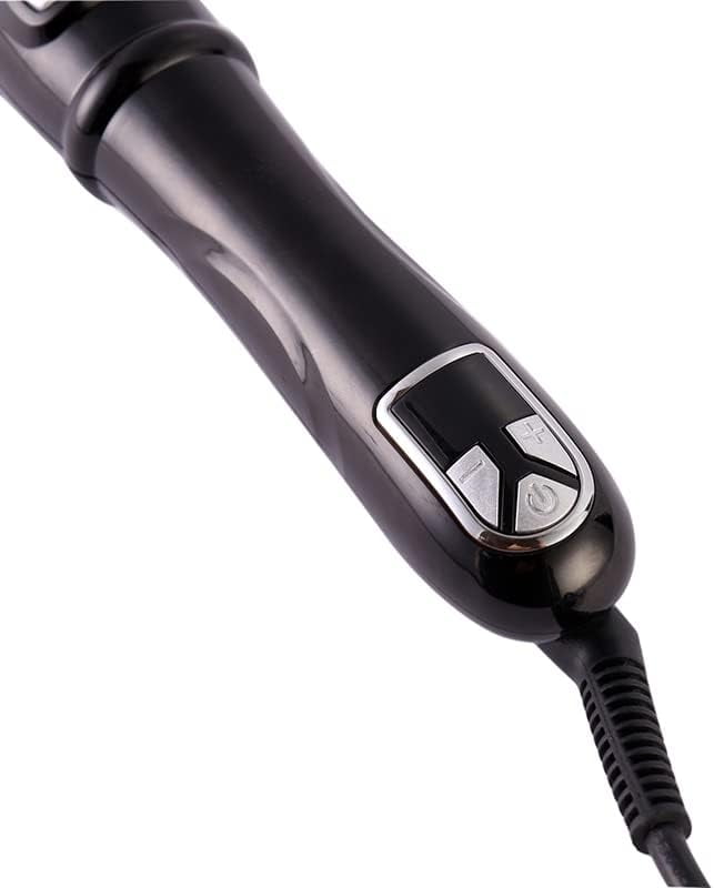 Auto Rotating Hair Curler Curling Wand 28mm 1.1 Inch Curling Irons Hair Waver 30s Instant Heat-Up, Anti-Scald & Dual Voltage, with LCD Temp Display, Black, (L1920)