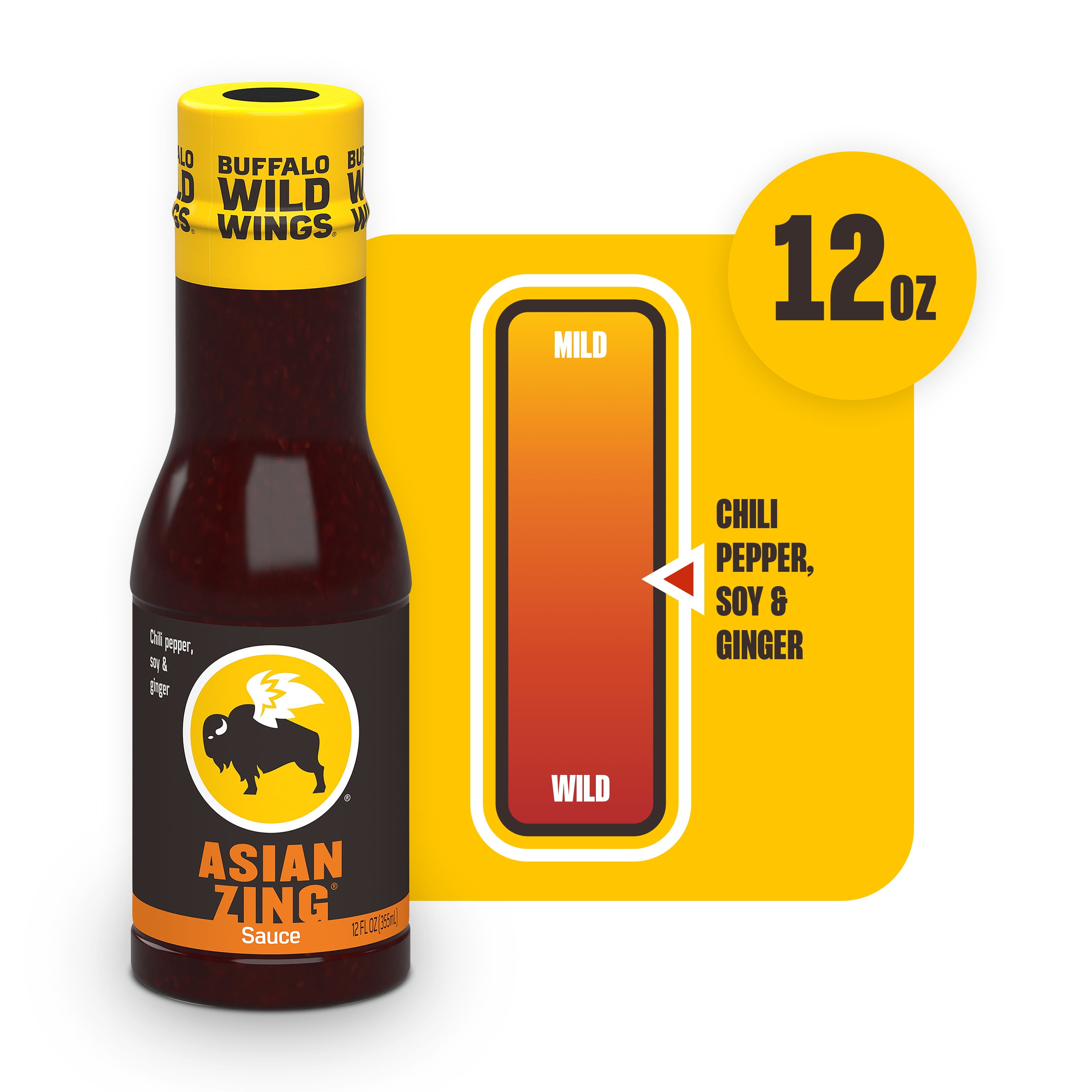 Buffalo Wild Wings Asian Zing Sauce, 12 fl. oz. (Pack of 6)