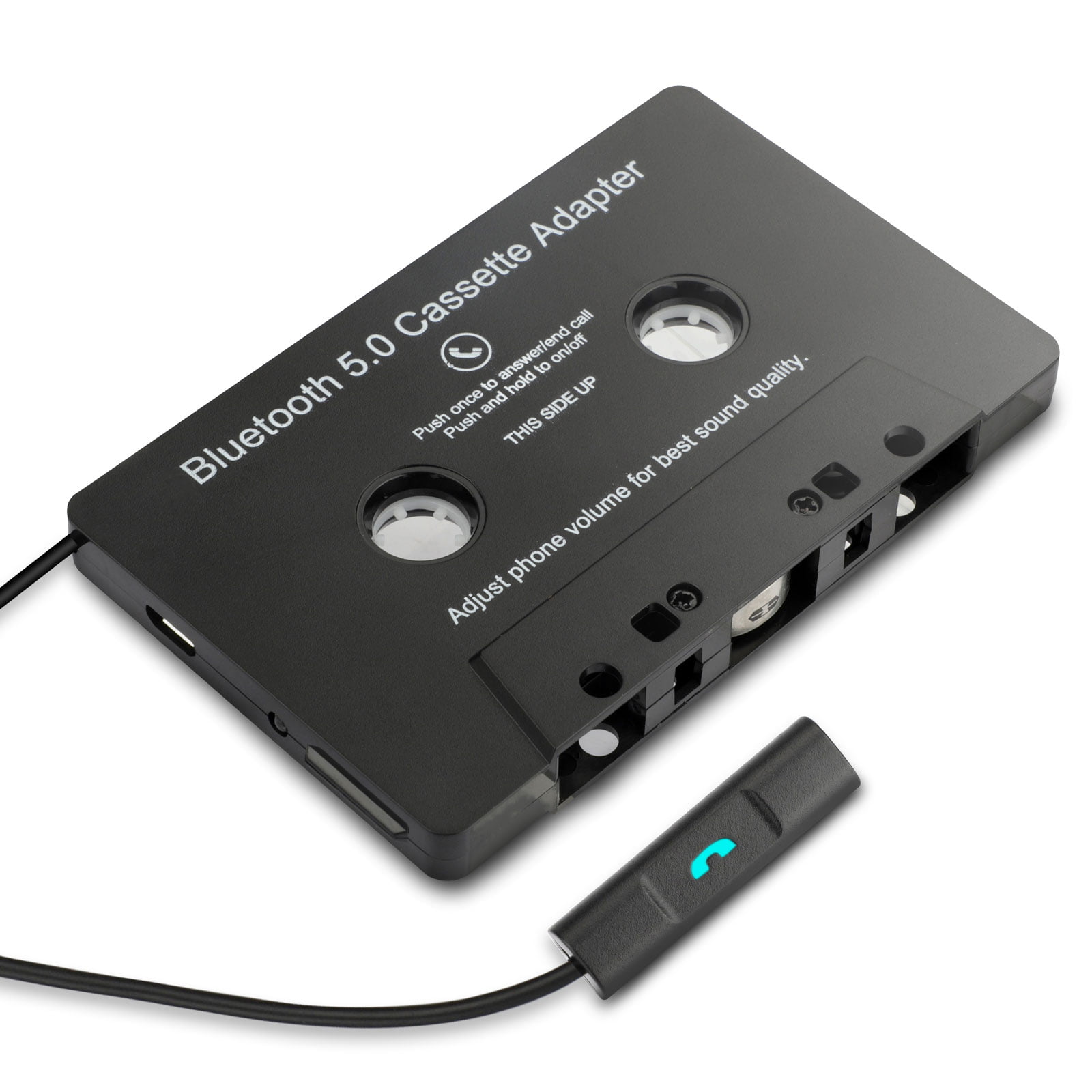 récepteur de cassette audio bluetooth de voiture de paseo, lecteur de bande  sans fil bluetooth 5.0 adaptateur stéréo aux avec appel mains libres