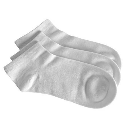 

Rambutan Kids Comfort Seam Plain Color School No Show Low Cut Ankle Socks (3 Pack) (3-6 White (Ankle))