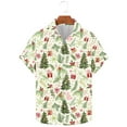 thumbnail image 5 of Men's Hawaiian Xmas Shirt Christmas Snowman Blouse Button Down Short Sleeve Shirts Snowflakes Printed Pullover Christmas Tree Shirt Festival Holiday Shirts Xmas Party Costume, 5 of 5