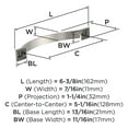 thumbnail image 3 of Amerock Sheffield 5-1/16 inch (128mm) Center-to-Center Satin Nickel Cabinet Pull, 10 Pack, 3 of 4
