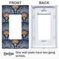 thumbnail image 3 of Yayeee Rocker Switch Wall Plate 1-Gang 4.6"x2.9" Home Decorative Outlet Cover, Blue Elegant Geometric, 3 of 6