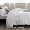 thumbnail image 4 of U by Bedsure Queen White polyester microfiber material Duvet Covers 3 Pieces, 1 Duvet Cover and 2 Pillow Shams, 4 of 7