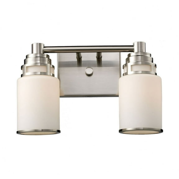 Elk Home 14-Inch Wide Bryant Vanity Light, Transitional, Satin Nickel
