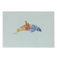 thumbnail image 1 of Dolphin Cutting Board, Multicolor Ocean Inhabitant Vivid Creature Nautical Themes Animal Fun Illustration, Decorative Tempered Glass Cutting and Serving Board, Small Size, Multicolor, by Ambesonne, 1 of 1