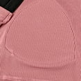 thumbnail image 5 of Feancey Plus Size Pajama Short Sets for Women Colorblock Casual Pjs Shorts Set Ruffle Tank Tops Sleepwear Two Piece Built in Bra Loung 2 Piece Outfits 90 Percent Off Clearance Sale Pink XXL, 5 of 9