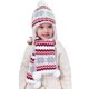thumbnail image 1 of KAIYANG Traje de invierno de punto para niña con bufanda, gorro, guantes y forro de terciopelo (pequeño), talla 3, blanco, 1 of 4