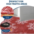 thumbnail image 2 of Memoryfield Christmas Area Rug 8' x 10' Washable with Non Slip TPR Backing, Low Pile Christmas Snowflakes Winter Rugs, Xmas Decoration Carpets for Nursery Bedroom Dining Room, Red, 2 of 9