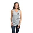 thumbnail image 2 of Cat Mom Women's Fashion Sleeveless Muscle Tank Top Tee Sport Grey Medium, 2 of 4