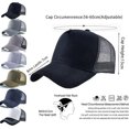 thumbnail image 2 of Gorra de béisbol para hombres y mujeres, gorra de camionero lisa ajustable de 5 paneles con parte trasera de malla, gorra deportiva informal, sombrero de verano para el sol para unisex, 2 of 5