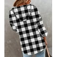 thumbnail image 3 of Womens V Neck Long Sleeve Henley Shirts Button Down Sweatshirts Hoodies Tunic Tops with Drawstring, 3 of 4