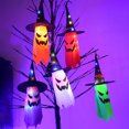 thumbnail image 4 of 5 uds sombreros de fantasma colgantes iluminados para Halloween decoraciones de Halloween para interiores y exteriores luces de cadena para jardín Patio decoración de ANGGREK Otros, 4 of 8