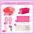 thumbnail image 2 of Kit de spa para pies para niños Mumufy, 6 juegos para fiestas de spa para niñas con toallas, 2 of 7