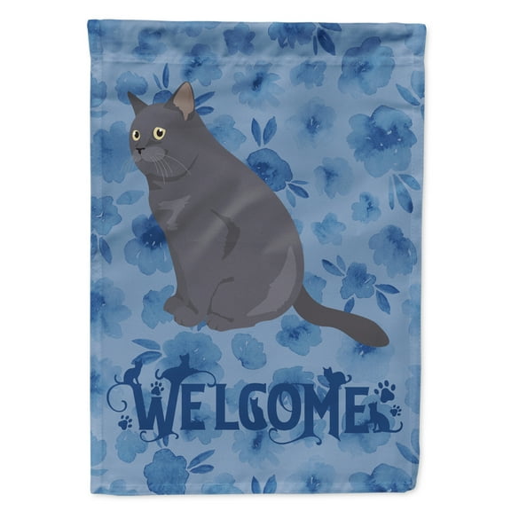 Carolines Treasures CK5017GF British Shorthair Cat Welcome Flag Garden Size Small multicolor