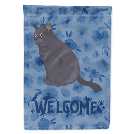 Carolines Treasures CK5017GF British Shorthair Cat Welcome Flag Garden Size  Small  multicolor