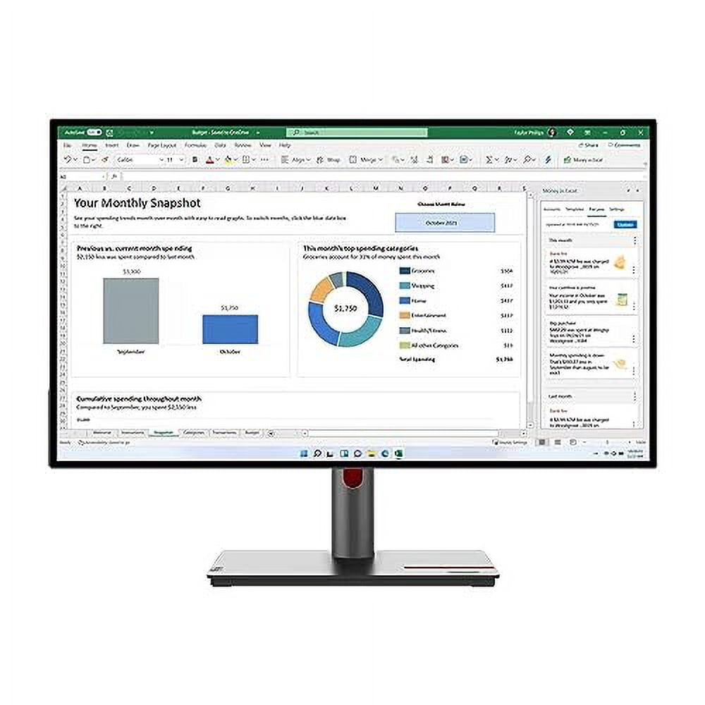 Lenovo Thinkvision P27Q-30 27" Monitor (2560x1440) 5USB 350Nit 60Hz IPS 6ms