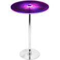thumbnail image 2 of Contemporary Home Living 41” Multicolored Round Spyra Contemporary Light Up Adjustable Bar Table, 2 of 6