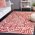 thumbnail image 2 of SAFAVIEH Amsterdam Elvan Geometric Area Rug, Ivory/Terracotta, 5'1" x 5'1" Square, 2 of 12
