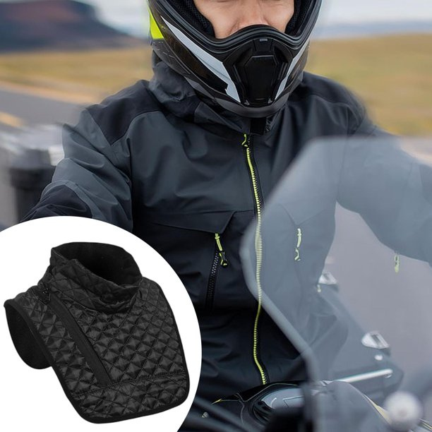 Calentador de cuello para motocicleta, protector de pecho, cómodo, mantiene calor, bufanda térmica, pasamontañas de ciclismo para actividades al negro