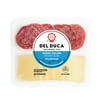 Del Duca, Uncured Pork, Sliced Genoa Salami & Provolone Cheese, 3 oz. Plastic Tray, Single Serve, 21grams of Protein per Serving