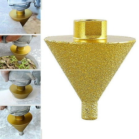 

SSKFHGI EIRZNGXQ Diamond Beveling Chamfer Bit for Angle Grinders 38mm50mm Diamond Countersink Drill Bit Diamond Conical Grinder Bit Shower Porcelain Tile Hole Cutter for M10 Thread Adapter
