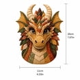 thumbnail image 3 of Fantasy Dragon Patchwork DIY Kit, Multi‑Color Dragon Motif Set, Beginner Quilting Hobby Supplies, for Indoor Living Room Study Display B, 3 of 8