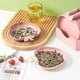 thumbnail image 1 of Juego de Cubiertos de 5 Piezas con Bandeja de 15 Cm y Tazón para Refrigerios | Platos Organizadores de Plástico para Restaurantes y Comedores | Opciones En Verde, Beige, Azul y Rosa, 1 of 6