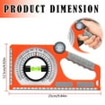 thumbnail image 3 of GBAYXJ Portable Mechanical Inclinometer High Precision Angle Finder With Scale & Vial Slope Measuring Ruler For Construction Industrial And Household Use 15ml Measuring Ruler (Orange), 3 of 9