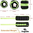 thumbnail image 4 of Adjustable Ankle Weights 1-10 LBS Pair with Removable Weight for Jogging, Gymnastics, Aerobics, Physical Therapy, Resistance Training|Each 1-5 LBS, Total 10LBS, Green, 4 of 6