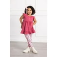 thumbnail image 4 of Millie Loves Lily Girls Pink & Rose Tops and Leggings Set, Toddler Girls, Size 3T (4-PCS), 4 of 6
