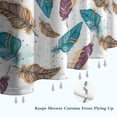 thumbnail image 6 of White Boho Tribal Feathers Pattern Shower Curtain 72"x84" ,Bathroom Decorative Shower Curtains Set with 12 Hooks,Modern Waterproof Washable Shower Curtain, 6 of 6