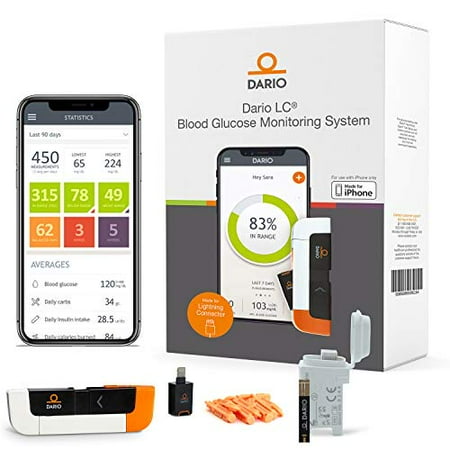 Dario Blood Glucose Monitoring System for iPhone. Starter Pack contains: Smart Device