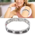 thumbnail image 4 of Pulsera De Fibra De Carbono De Acero De Titanio, Regalo Para Aliviar El Dolor De La Artritis, Promover La Buena Salud, Pulseras De Terapia Magnética Para Pérdida De Peso Para, 4 of 7