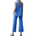 thumbnail image 5 of Roncen Women's Sleeveless Vest & Wide-Leg Suit Set - Business Casual Two-Piece Blazer Outfit with Elastic Waist & Pockets, 5 of 7