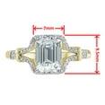 thumbnail image 3 of Star K� Octagon Emerald Cut 8x6 Rainbow Mystic Topaz Vintage Look Split Shank Ring, 3 of 9