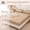 Cream Apricot, variant on Velvet Fitted Sheet Set with Pillowcase King Size, Double Sided Flannel Sheet with 16" Deep Pocket for Winter, White