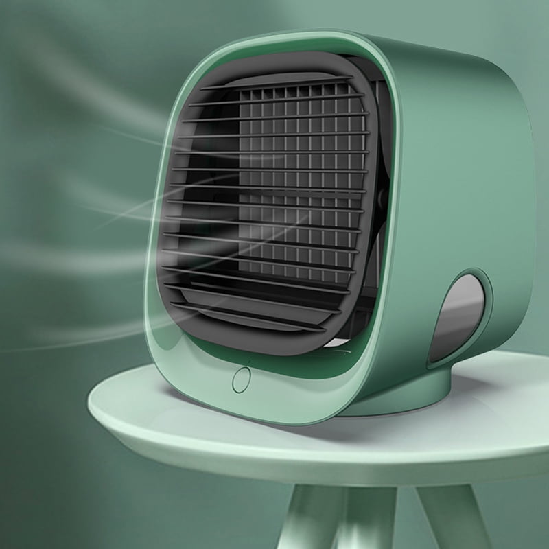 Air Cooler YOMERA Portable Conditioner Fan 3 in 1 with USB Port Compact 7 Colors LED Night 3 Speeds Desktop Cooling Fan for Office Home Dorm Travel Outdoor Travel Summer Rose