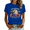 thumbnail image 3 of WJJIAO Women's 250th Anniversary Print Shirt Bald Eagle and USA Flag 250 anniversary usa flag Patriotic Tshirt, 3 of 5