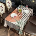 thumbnail image 2 of Orange Boho Geometric and Plant Pattern Rectangle Tablecloth 60"x120",Waterproof Polyester Rectangle Table Cloth, Wipeable Spillproof Polyester Tablecloth for Dining, Camping, Indoor and Outdoor, 2 of 6