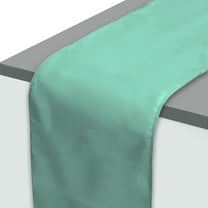 Unique Bargains Satin Table Runner Smooth Table Runner for Wedding Party Decoration 108.27"L x 11.81"W Light Green