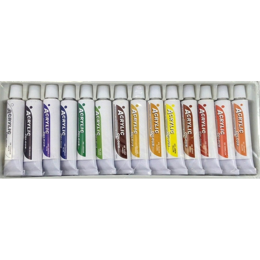 14 Colors of Acrylic paint, 12 ml tubes of each Rainbow Pigments