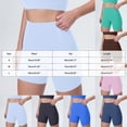 thumbnail image 3 of felwors Women 6" No Front Seam High Waist Biker Shorts Buttery Soft Booty Flattering Yoga Workout Shorts Pink for Size L, 3 of 9