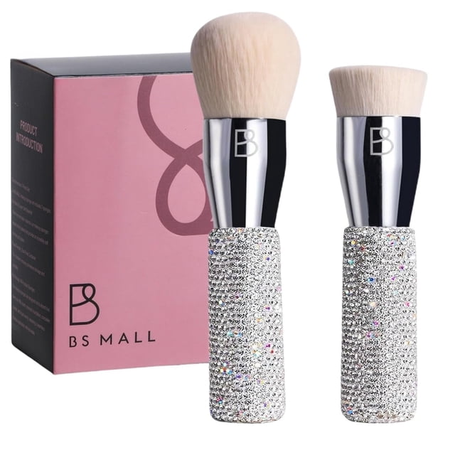 Brochas de maquillaje BS-MALL Luxury Diamond Powder Blush x2