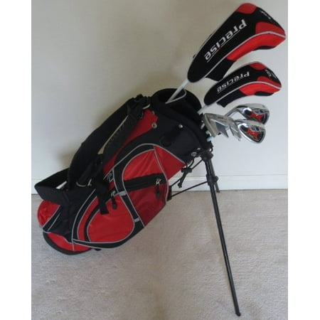 Left Handed Junior Golf Club Set Complete With Stand Bag for Kids Ages 5-8 LH Red Color Premium