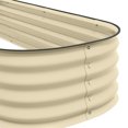 thumbnail image 4 of LoLado 7.9' x 2' x 1' Galvanized Raised Garden Bed Kit, Outdoor Metal Elevated Planter Box with Safety Edging, Easy DIY Stock Tank for Growing Flowers, Herbs & Vegetables, Cream White, 4 of 5