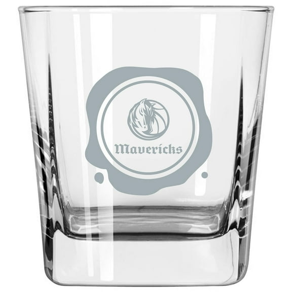 Dallas Mavericks 14oz. Frost Stamp Old Fashioned Glass
