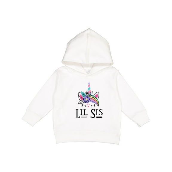 Inktastic Little Sister Unicorn Lil Sis Toddler Hoodie