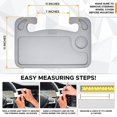 thumbnail image 3 of Bandeja para volante de coche 2 en 1 de Deskgrey | Bandeja para volante para ordenador portátil con soporte para bolígrafo | Bandeja para comida de coche para comer con soporte para bebidas | Multipur, 3 of 5